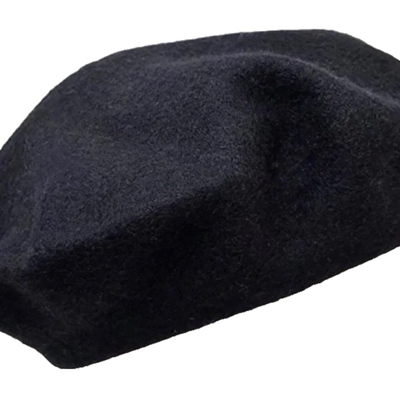 Women's August Hats Grommet/Pearl Embellished Wool Blend Beret, Black OSFM - Picture 6 of 8